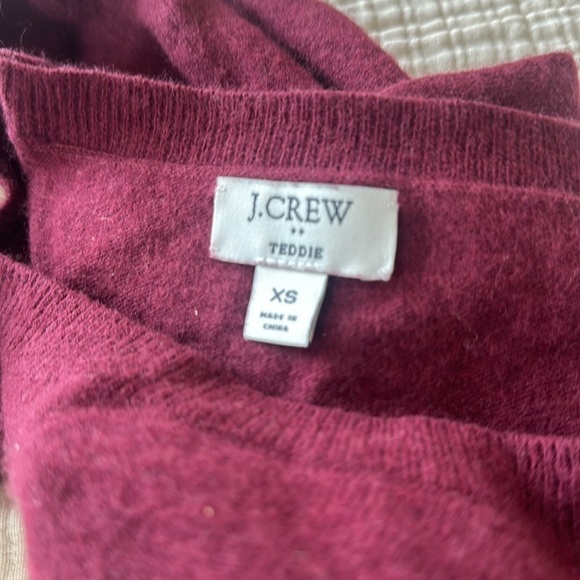 J.Crew cashmere Teddie sweater XS Burgundy Womens - Picture 3 of 3